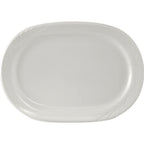 Thumbnail image #1 for Tuxton China Sonoma YPH-117 Porcelain Oval Platter, 11-3/4" x 8-1/2", Wide Rim, Embossed 1 Dozen
