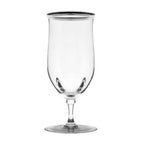Thumbnail image #1 for Ten Strawberry Street Windsor WINSR-GBLT-SLV Optic Glass Goblet, 16 oz, Clear, Silver Case of 16