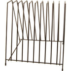 Thumbnail image #1 for AllPoints Foodservice Parts & Supplies 2261122 Cutting Board Storage Rack, 10 Slots, Painted Steel, Black