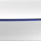 Thumbnail image #2 for International Tableware Torino™ Bistro TB-7-CB Round Porcelain Plate, 6-5/8" Diameter, European White with Blue Case of 3 Dozen