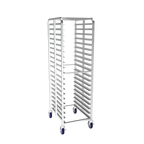 Thumbnail image #1 for Winholt Equipment AL-1820B-XB-2LC Aluminum Mobile Pan Rack, 2 Locking Casters, Holds 40 14 x 18 or 20 18 x 26 Sheet Pans