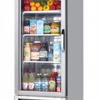 Thumbnail image #1 for Blue Air FSE LLC BSR23G-L-HC One-Section Reach-In Refrigerator, 23 cu. ft., Left-Handed Glass Door, Bottom-Mounted, Stainless Steel