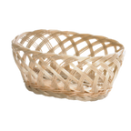Thumbnail image #1 for TableCraft Products 1136W Oval Hand-Woven Polypropylene Cord Fast Food Basket, Natural, Open Weave, 9-1/2" x 7-1/4" x 3-3/4" Case of 12