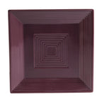 Thumbnail image #1 for CAC China Tango TG-SQ16-PLM Porcelain Square Plate, 10-inch, Embossed Rim, Plum 1 Dozen