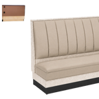 Thumbnail image #1 for ATSMFG ATS AT&S-ASWB-LXL42-6CH GR6 Alex Laminate Wall Booth, 42" high, 6-channel back, Laminate Trim, removable sinuous spring double-stitch seat
