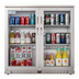 Thumbnail image #5 for Koolmore Two-Section Back Bar Refrigerator with 2 Glass Swing Doors, Stainless Steel, 7.4 Cu. Ft.