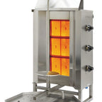 Thumbnail image #5 for Eurodib USA VGB3 Natural Gas Vertical Gyro Broiler, 3 Double Burners, Top-Mounted Motor, 88 lb Capacity