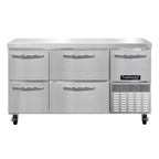 Thumbnail image #1 for Continental Refrigerator RA60SN-D 3-Section Shallow-Depth Worktop Refrigerator Base, 60", Stainless Steel Front & Sides