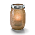 Thumbnail image #1 for Hollowick/Steelite Firefly 1610AG Glass Candle Lamp with Hanging Tealight Cradle, Antique Gold, 5-1/4"H x 3" Dia.