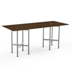 Thumbnail image #1 for Steelite International Mogogo, Clix MGCCVG01WSXX Rectangular Buffet Table, 72"W x 30"D x 30"H, Bengali Mango Wood Laminate, Stainless Steel