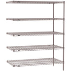 Thumbnail image #1 for Metro Super Erecta SE-2154K4-63-A5 Add-On Wire Shelving Unit, 54"W x 21"D x 63"H, 600 lb. capacity per shelf, 2000 lb. capacity per unit, 1" shelf
