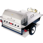 Thumbnail image #1 for Crown Verity Mobile Cooking CV-TG-1 69-Inch Towable Outdoor Gas Grill with Stainless Steel Grates and Roll Dome Lid