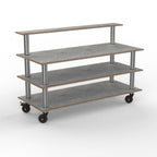 Thumbnail image #1 for Steelite Mogogo Grey Slate SS MGCMLB13GSXH Modular Commercial Steam Table, Grey Slate/Brushed Stainless Steel, 71 x 29.5 x 47 in