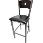 Thumbnail image #1 for Oak Street SL2150CCS-1-B Bar Stool, Bullseye Birch Plywood Back, Welded Steel Frame, Footrest