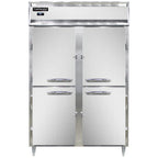 Thumbnail image #1 for Continental Refrigerator Designer Line D2RNSAHD Two-Section Reach-In Refrigerator, Half-Height Solid Doors, Self-Contained, Stainless Steel Exterior