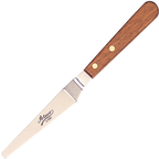 Thumbnail image #1 for JB Prince B828 Palette Knife, 4-3/4" x 2-1/2" Tapered Offset Stainless Steel Blade, Wood Handle