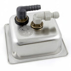 Thumbnail image #2 for Espresso Parts Barista Basics EPPR662 Flush-Mount Stainless Steel Counter Rinser, 3/8-Inch Water Connector, 1/2-Inch Drain Barb