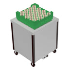 Thumbnail image #1 for Caddy CM-2020-H Heated Mobile Cup/Glass Rack Dispenser, Open Cabinet, Stainless Steel, for 20" x 20" Racks