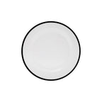 Thumbnail image #1 for Kadra Kitchenware Vikko Decor VD-0801-B Round China Salad Plate, 8-1/2", Clear with Black Rim Case of 18