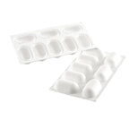 Thumbnail image #1 for Matfer Bourgeat Silikomart 258310 Silicone 3D Pillow Mold, 8-Cavity, Flexible Nonstick, White, 11-3/4 x 7 x 1-1/4 in