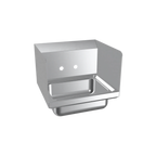 Thumbnail image #1 for Winholt Equipment WS-HS-1410-5-2SS Hand Sink, 17"W x 15"D, wall mount design, 10"W x 14"D x 5"H bowl, stainless steel construction, 20 gauge, 9.5"