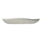 Thumbnail image #1 for Steelite International My Glass Studio GS193808 Oval Glass Serving Bowl, 3.25 qt, 18.375 x 2.375 in, Crackle Cream