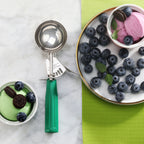 Thumbnail image #2 for New Star Foodservice Inc. 34806 #12 Ice Cream Disher Scoop, 3-4 oz, Stainless Steel, Green Handle Case of 72