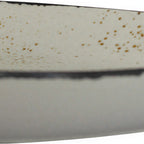 Thumbnail image #2 for International Tableware Splash™ SH-120-CR Triangular Stoneware Pasta/Salad Bowl, 10-3/8", 32 oz, Crème with Dark Brown Trim 1 Dozen