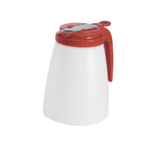 Thumbnail image #1 for TableCraft Products 748R 48 oz Syrup Dispenser with Polyethylene Jar and Red ABS Top Case of 6