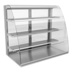 Thumbnail image #1 for RPI Industries Vienna VIDD3-34-R-CV Dry Countertop Pastry Display Case, 44-1/4" W, 3 Adjustable Glass Shelves, Full Service, Stainless Steel Exterior