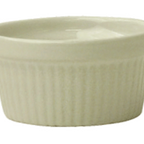 Thumbnail image #1 for International Tableware RAMF-4-AW 4 oz Ceramic Fluted Ramekin, Round, 3-5/8" Diameter x 2"H, American White Case of 3 Dozen