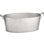 Thumbnail image #1 for TableCraft Products Galvanized GT2313 Oval Galvanized Steel Beverage Tub, 4-2/5 Gallon