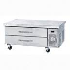 Thumbnail image #1 for Blue Air FSE LLC BACB60M-HC 60-Inch Refrigerated Chef Base Equipment Stand, Side-Mounted Self-Contained, 2 Drawers, Stainless Steel Top