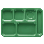Thumbnail image #1 for G.E.T. TR-152-GR 6-Compartment Right-Handed School & Cafeteria Tray, Gray, 14-3/8" x 9-7/8" 1 Dozen