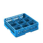 Thumbnail image #1 for ATSMFG Mama Lucy MLY-RG9-1 Full-Size Blue Dishwasher Glass Rack, 9 Compartments with Extender, Holds Glasses up to 6" Case of 3