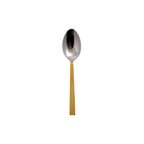 Thumbnail image #1 for Kadra Kitchenware Vikko Crown VC-131-SS Bouillon Soup Spoon, Gold Handle, 18/10 Stainless Steel, Topaz Case of 12