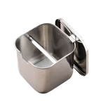 Thumbnail image #1 for Korin Inc TK-501-02 Sauce Pot, 17.5 oz., Square, Hinged Lid, Brush Rest, Stainless Steel