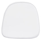 Thumbnail image #1 for Flash Furniture LE-1-WH-KD-GG Kids' Chiavari Chair Cushion, 11-1/2"W x 11-1/2"D x 1-1/2"H, Soft White Fabric