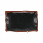 Thumbnail image #1 for Thunder Group Tenmoku 2412TM Rectangular Wave Melamine Plate, 11-1/4" x 7-1/4" Case of 3 Dozen