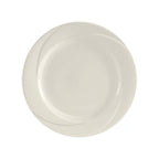 Thumbnail image #1 for Tuxton China San Marino ASU-009 Ceramic Plate, 12-1/2 in, Round, Wide Rim, Embossed Pattern, Pearl White 1 Dozen