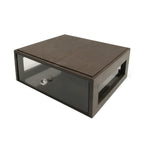 Thumbnail image #1 for G.E.T. Urban Renewal BB-RECT-14-GA Rectangular Stackable Bread Box with Acrylic Drawer, Gray Ash Wood, 14-3/4"W x 12-3/4"D x 5"H