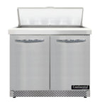 Thumbnail image #1 for Continental Refrigerator Designer Line D36N10-FB Refrigerated Sandwich Prep Table, 36" Wide, One-Door, Front-Breathing, 10-Pan