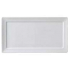 Thumbnail image #1 for Vertex China Ventana AV-R20R Rectangular China Serving Tray, 11-5/8" x 6-1/4", Rolled Edge, Bright White Glossy 1 Dozen