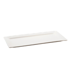 Thumbnail image #1 for Korin Inc Fusion PLL-A1545 Porcelain Rectangular Plate, 14-1/4" x 7", Medium Rim, White