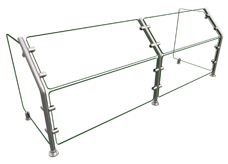 Product image #2 for Hatco Flav-R-Shield Full-Service Single-Sided Food Shield, 60 Inch Wide