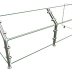 Thumbnail image #2 for Hatco Flav-R-Shield™ EP36-60 Full-Service Single-Sided Countertop Food Shield, 60-Inch, Heat-Tempered Glass, Stainless Steel Posts