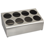 Thumbnail image #1 for Alegacy Foodservice Products TC8S 8-Compartment Stainless Steel Countertop Silverware Caddy