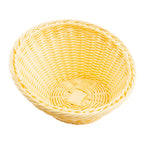 Thumbnail image #1 for TableCraft Products 12250 Handwoven Round Angled Basket, Polypropylene, Natural, 10 x 10 x 5 in Case of 40