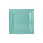 Thumbnail image #1 for Tuxton China Concentrix CIH-0845 8-1/2" Square Ceramic Plate, Wide Rim, Island Blue 1 Dozen