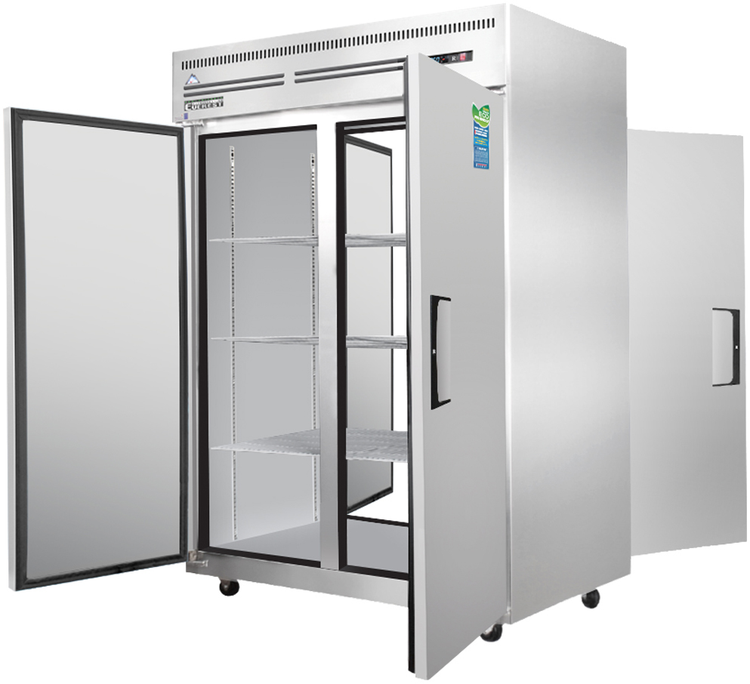 Product image #5 for Everest Refrigeration ESPT-2S-2S Pass-Thru Two-Section Reach-In Refrigerator, 48 Cu. Ft., Stainless Steel
